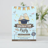 Cheers Graduation Party Class of 2026 Invitation (Debout devant)