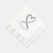 Cheers gray Calligraphy Custom Wedding Napkins Servet (Hoek)