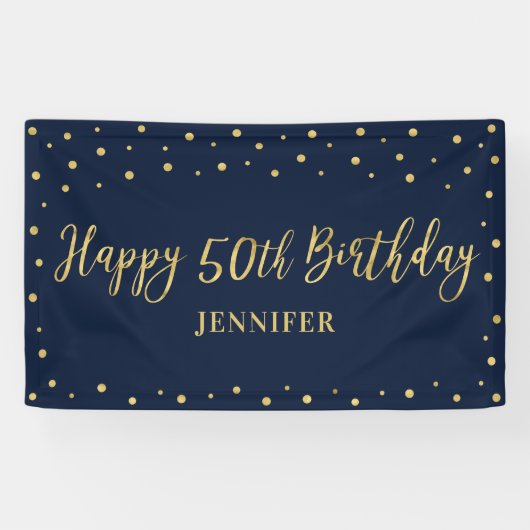 Cheers | Happy 50th Birthday Party Banner (Horizontaal)
