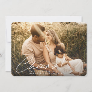 Cheers! Happy New Year-foto Feestdagenkaart