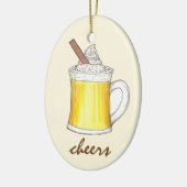 Cheers Holiday Egg Nog Eggnog kerst Drink Keramisch Ornament (Links)