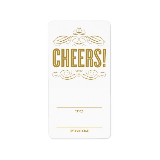 CHEERS! | HOLIDAY GIFT-LABELS ETIKET (Voorkant)