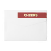 Cheers Holiday Return Address Labels (Achterkant)