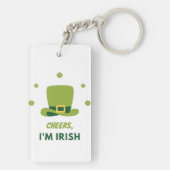 " CHEERS I M IRISH" DUBBELE ACRYLIC-SLEUTELHANGER SLEUTELHANGER (achterkant)