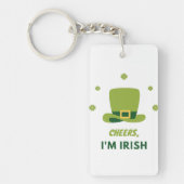 " CHEERS I M IRISH" DUBBELE ACRYLIC-SLEUTELHANGER SLEUTELHANGER (Voorkant)