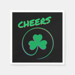 Cheers Ireland Clover Shamrock St Patrick's Servet
