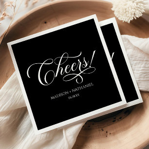 Cheers! Klassieke minimalistische elegante script  Servet