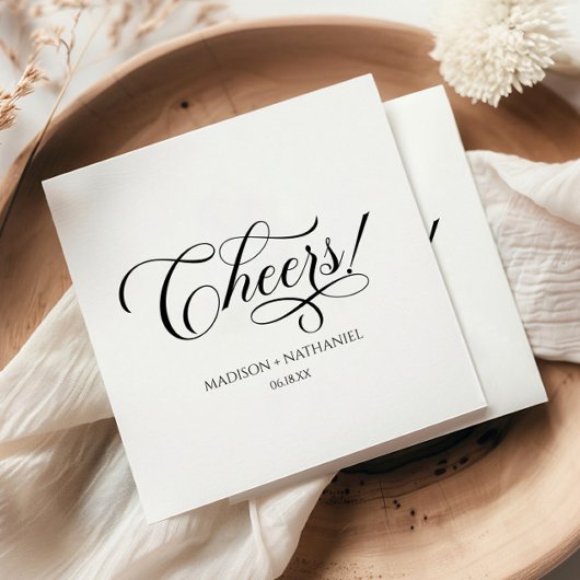 Cheers! Klassieke minimalistische elegante script  Servet