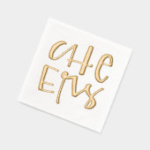 Cheers Lettrés Mains Or Festive (Gauche)