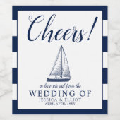 Cheers! Liefde zet koers Wijn Etiket (Enkel label)