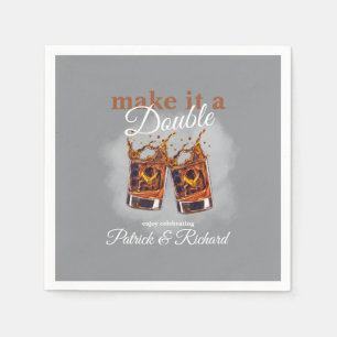 Cheers Maak er een Double Celebration Whiskey Glas Servet
