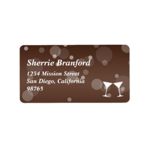 Cheers martini bubble return address etiket