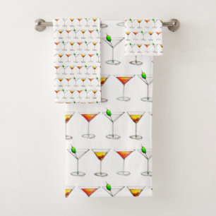 Cheers! Martini Manhattan Cosmo Cocktail Glass Bad Handdoek