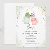 Cheers Mason Jar Milkshake Kerstfeestdag Kaart (Voorkant / Achterkant)