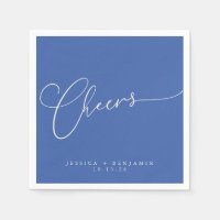 Cheers Minimale Franse blauwe Script Aangepast huw