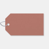 Cheers Minimalist Terracotta Script Custom Wedding Cadeaulabel (Achterkant Horizontaal)