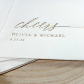 Cheers Modern Elegant Typography Wedding Folie Servetten
