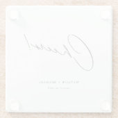 Cheers Modern Unieke Aangepaste bruiloft Glazen Onderzetter (Achterkant)