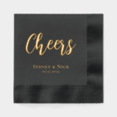 Cheers Moderne Minimaliste | Monogramme de Mariage (Recto)