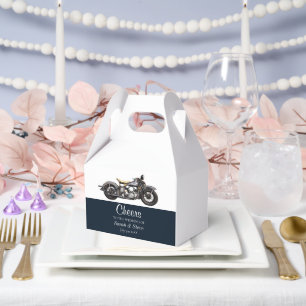 Cheers Motorcycle Vintage Trouwdatum Bruid Bruideg Bedankdoosjes