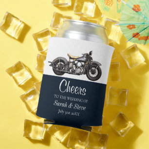 Cheers Motorcycle Vintage Trouwdatum Bruid Bruideg Blikjeskoeler
