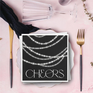 Cheers mousserend lampjes Nieuwjaar Eve Party Servetten