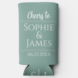 Cheers Mr & Mrs Sage Green Wedding Favor