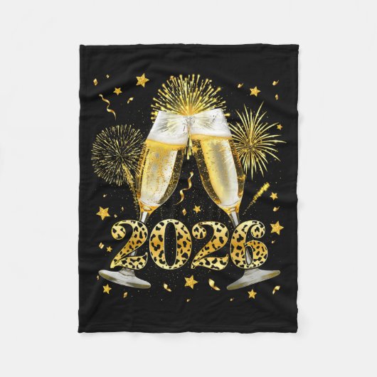 Cheers New Year 2026 Firework Happy New Year Famil Fleece Deken (Voorkant)
