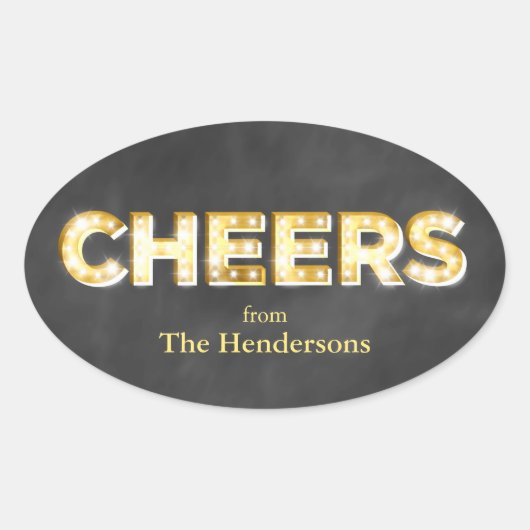 Cheers op Chalkboard Holiday Sticker (Voorkant)