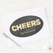 Cheers op Chalkboard Holiday Sticker (Envelop)