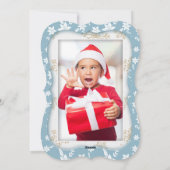 Cheers op de sneeuwscène van het Nieuwjaarsscript Feestdagenkaart (Achterkant)