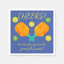 Cheers op Dinking Pickleball Cocktail Napkin Servet