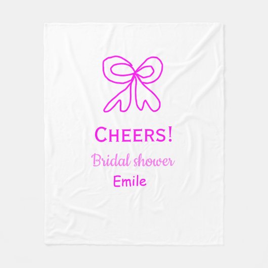 Cheers paarse roze boog vrijgezellenfeest voeg naa fleece deken (Voorkant)