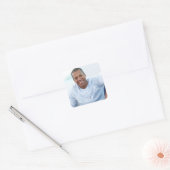 Cheers photo birthday party vierkante sticker (Envelop)