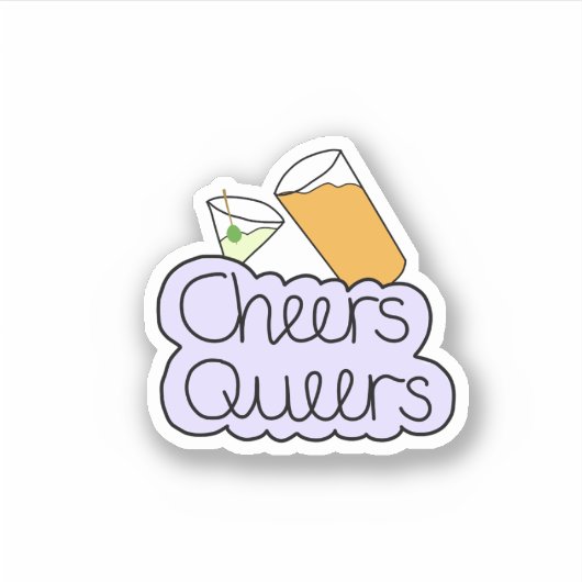 Cheers Queers Sticker (Voorkant)