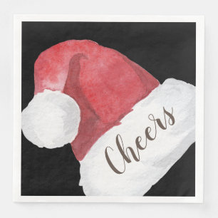 Cheers/rode kerstman/kerstvormig ontwerp servet
