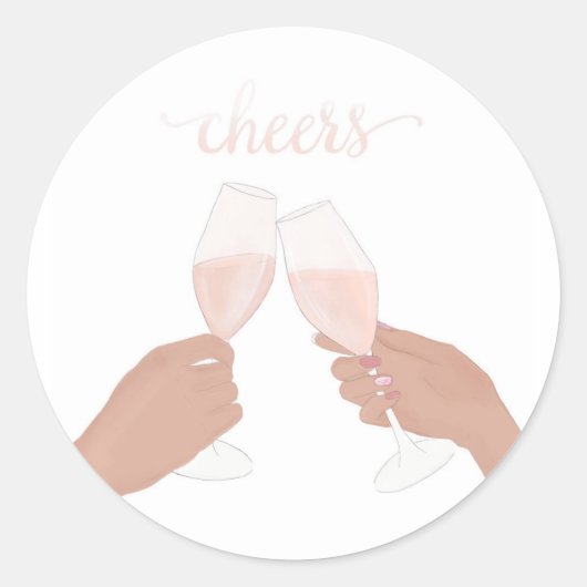 Cheers Ronde Sticker (Voorkant)