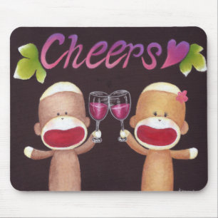 Cheers Sock Monkeys Mousepad Muismat