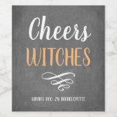 Cheers Sorcières Boozy Bachelorette Étiquette de v (Étiquettes simples)