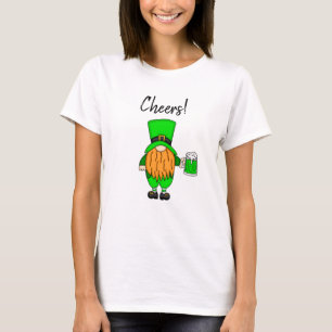 Cheers St Patrick's Day Leprechaun   Groene bier T-shirt