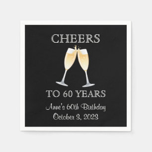 Cheers Surprise 60ste verjaardag White Paper Napki Servet