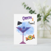 Cheers & Tears Halloween Party Invitation Aankondigingskaart (Staand voorkant)