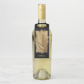 CHEERS Text Gold Foil op zwart Flessenhanger (Op fles)