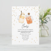 Cheers Thanksgiving Mason Jar Pumpkin Apple Drink Kaart (Staand voorkant)