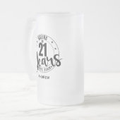 CHEERS TO 21 YEARS MATGLAS BIERPUL (Voorkant links)