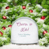 Cheers to 30th birthday name date mauve blue elega (Noël)