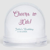 Cheers to 30th birthday name date mauve blue elega (Arrière)