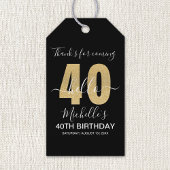 Cheers to 40! Elegant 40th Birthday with Golden Cadeaulabel