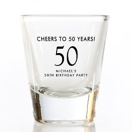 Cheers to 50 Years 50th Birthday Party Shot Glas