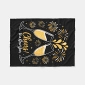 Cheers To A New Year Eve Party Countdown Happy New Fleece Deken (Voorkant (Horizontaal))
